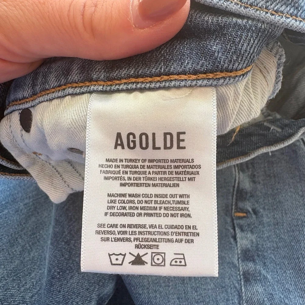 Agolde Toni Slim Straight Jeans Womens 26 Blue High Rise‎ A133C-3002